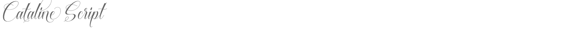 Sample characters Cataline Script Font